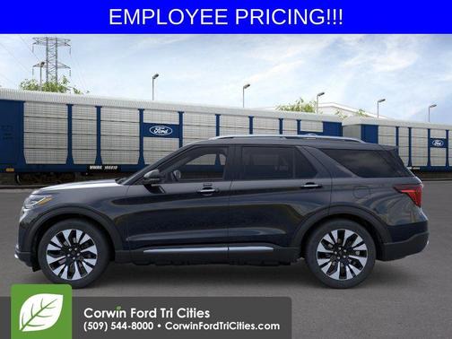 Agate Black Metallic 2026 Ford Explorer Platinum