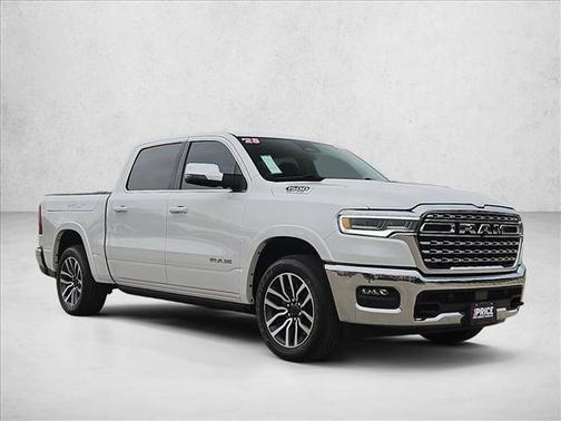 Ivory White Tri-Coat Pearlcoat 2025 RAM 1500 Longhorn