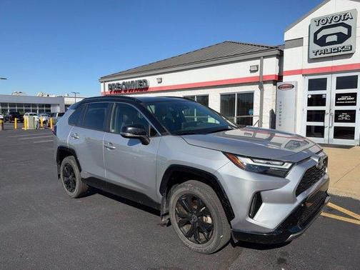 Silver Sky Metallic/Midnight Black Metallic 2023 Toyota RAV4 Hybrid SE