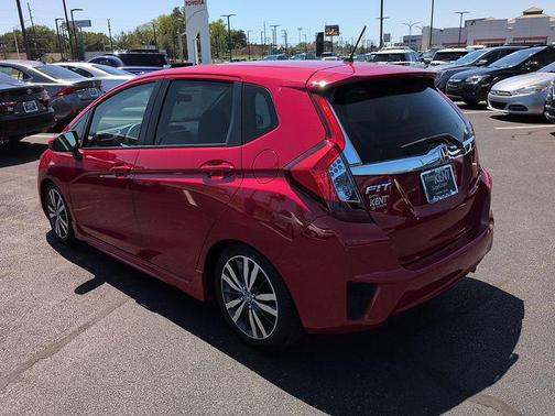 Red 2015 Honda Fit EX