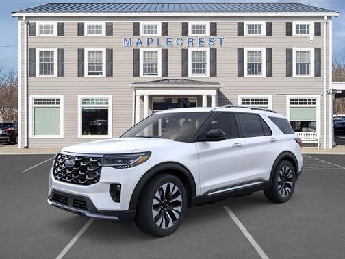 White Metallic 2025 Ford Explorer Platinum SUV