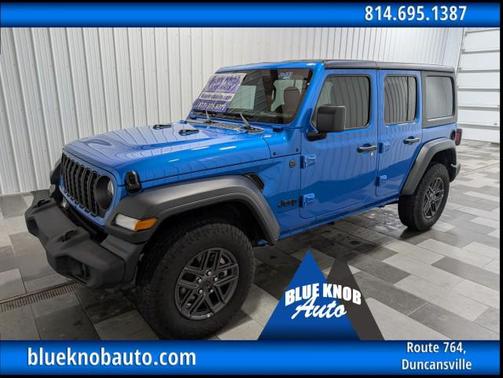 Hydro Blue Pearlcoat 2024 Jeep Wrangler Sport S