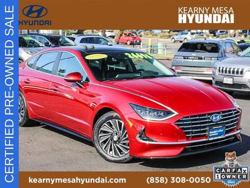 Red 2023 Hyundai SONATA Hybrid Limited