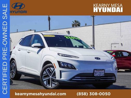 White 2023 Hyundai KONA EV Limited