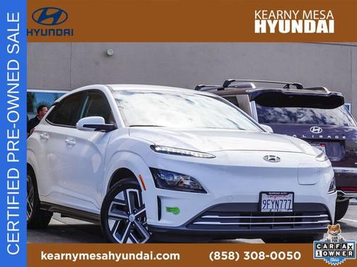 White 2023 Hyundai KONA EV SE