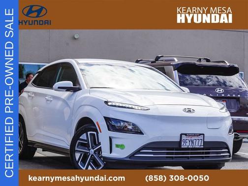 White 2023 Hyundai KONA EV SE