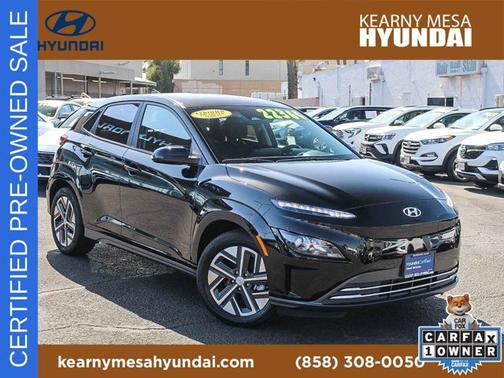 Black 2023 Hyundai KONA EV SEL