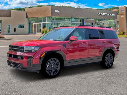 Red 2026 Hyundai SANTA FE HEV Calligraphy