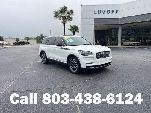 Pristine White Metallic Tri-Coat 2023 Lincoln Aviator Standard
