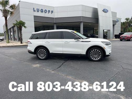 Pristine White Metallic Tri-Coat 2023 Lincoln Aviator Standard