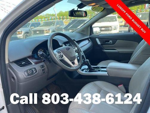 White Platinum Metallic Tri-Coat 2014 Ford Edge Limited