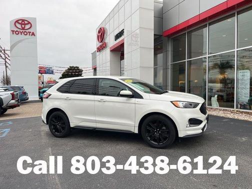Star White Metallic Tri-Coat 2022 Ford Edge ST Line
