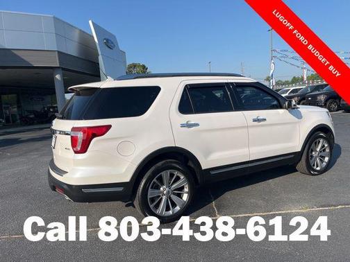 White Platinum Metallic Tri-Coat 2018 Ford Explorer Limited