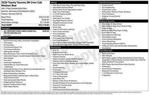 2020 Toyota Tacoma SR