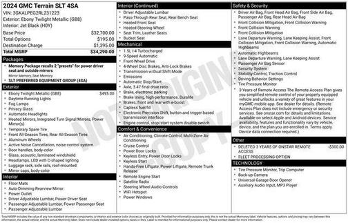 Ebony Twilight Metallic 2024 GMC Terrain SLT