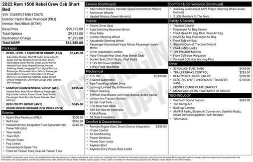 Hydro Blue Pearlcoat 2022 RAM 1500 Rebel