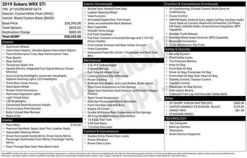 2019 Subaru WRX STI Base