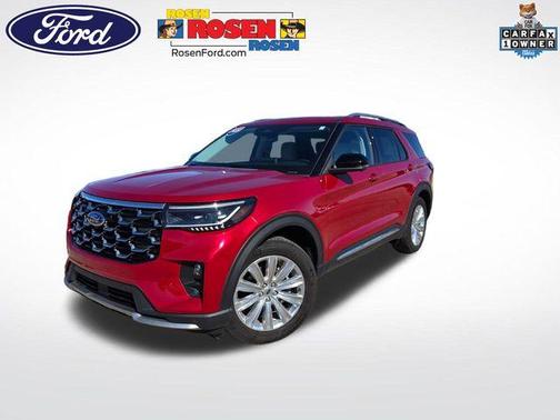 Red Metallic 2025 Ford Explorer Platinum