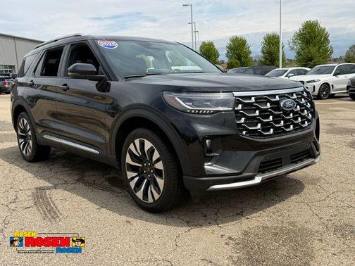 Black Metallic 2025 Ford Explorer Platinum