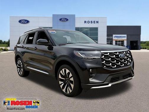 Agate Black Metallic 2025 Ford Explorer Platinum