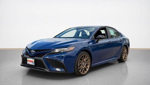 Blue 2024 Toyota Camry Hybrid SE