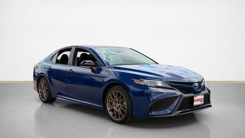 Blue 2024 Toyota Camry Hybrid SE