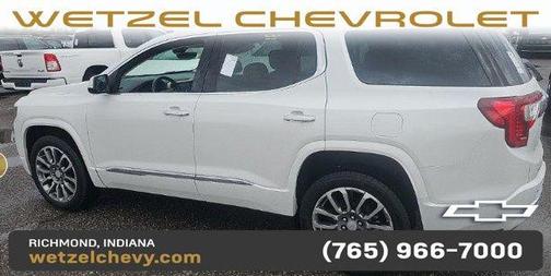 White Frost Tri-Coat 2023 GMC Acadia Denali
