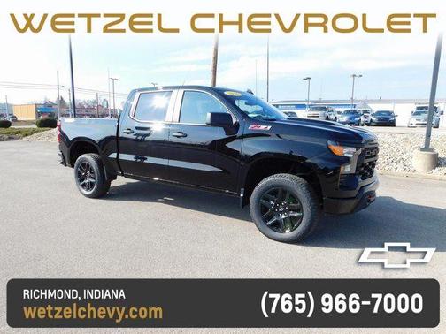 Black 2026 Chevrolet Silverado 1500 Custom Trail Boss Truck