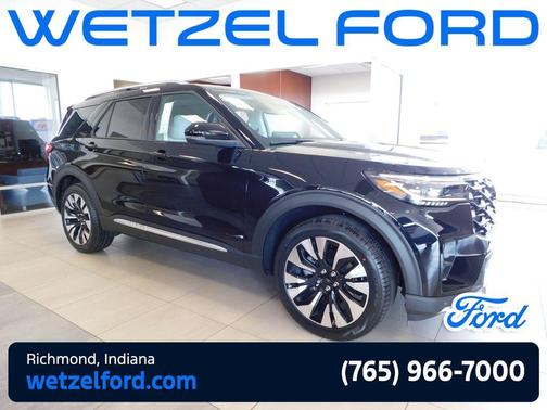 Agate Black Metallic 2026 Ford Explorer Platinum