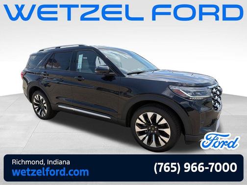 Agate Black Metallic 2026 Ford Explorer Platinum