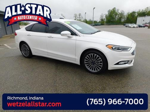 White Platinum Clearcoat Metallic 2017 Ford Fusion SE