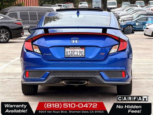 Aegean Blue Metallic 2017 Honda Civic Si