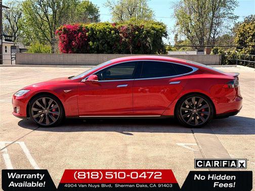 Red Multi-Coat 2015 Tesla Model S P85D