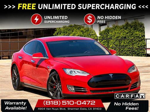 Red Multi-Coat 2015 Tesla Model S P85D