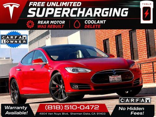 Red Multi-Coat 2014 Tesla Model S P85D