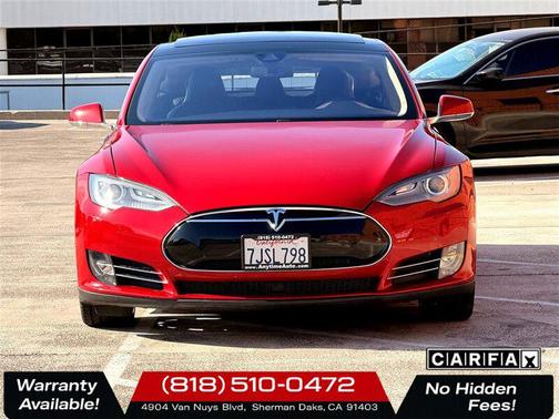 Red Multi-Coat 2014 Tesla Model S P85D