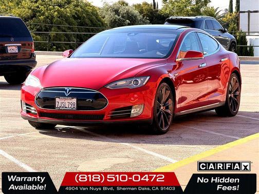 Red Multi-Coat 2014 Tesla Model S P85D