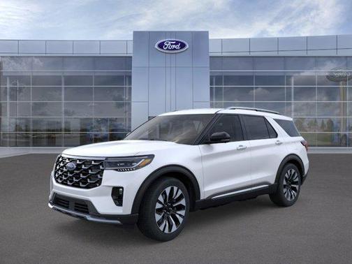 Star White Metallic Tri-Coat 2026 Ford Explorer Platinum