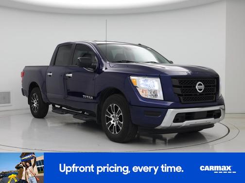 Blue 2021 Nissan Titan Platinum Reserve