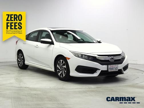 White 2018 Honda Civic EX