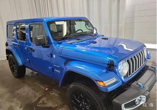Hydro Blue Pearlcoat 2024 Jeep Wrangler 4xe Sahara