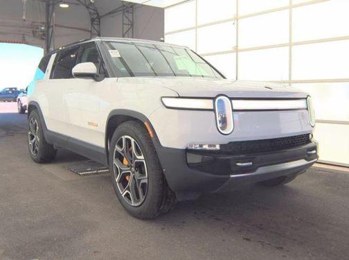 Glacier White 2024 Rivian R1S Adventure Quad Motor Large Pack