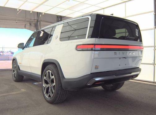 Glacier White 2024 Rivian R1S Adventure Quad Motor Large Pack