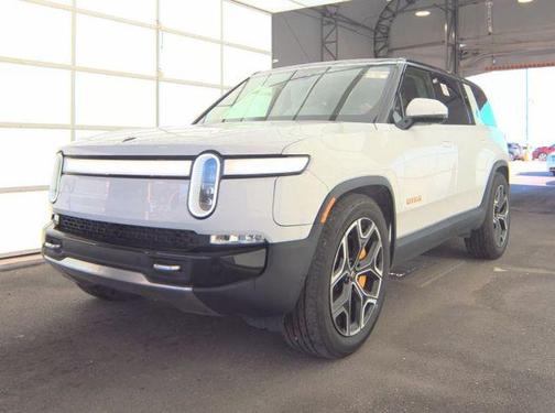Glacier White 2024 Rivian R1S Adventure Quad Motor Large Pack