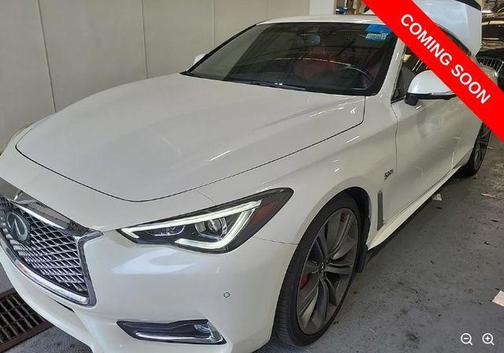 Majestic White 2018 INFINITI Q60 3.0t Red Sport 400