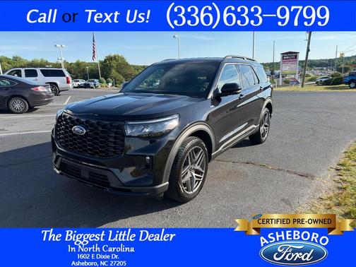 Agate Black Metallic 2025 Ford Explorer ST-Line