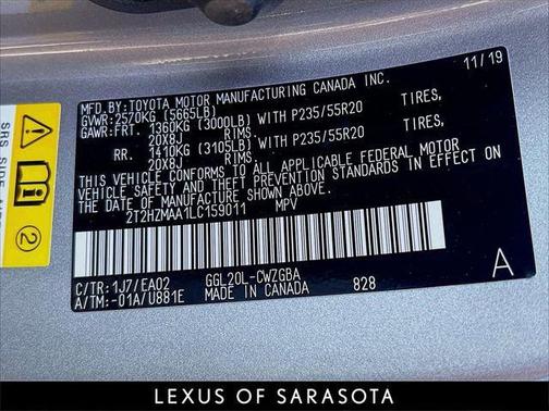 2020 Lexus RX 350 Base