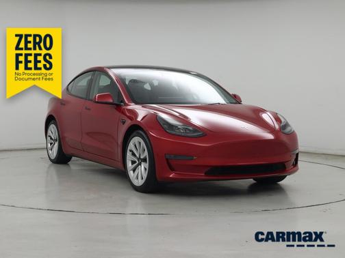 Red 2023 Tesla Model 3