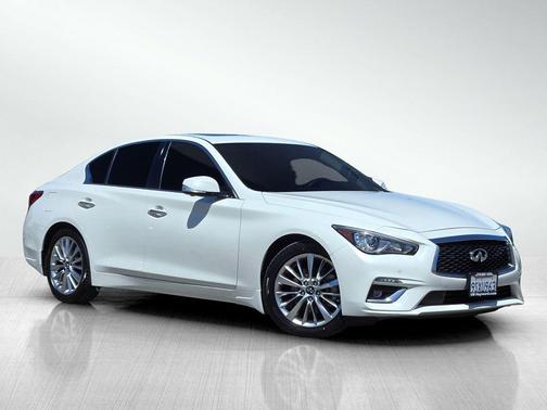 Majestic White 2021 INFINITI Q50 3.0t LUXE
