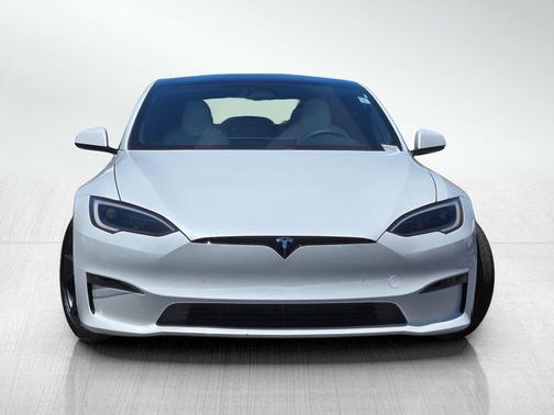 Pearl White Multi 2022 Tesla Model S Plaid